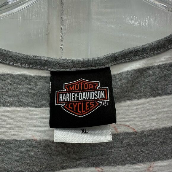 Harley Davidson Motorcycles sleeveless tank top shirt women's xl grey white - Picture 5 of 5